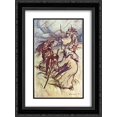thumbnail image 1 of Arthur Rackham 2x Matted 18x24 Black Ornate Framed Art Print 'They were stopped by the Strange Appearance of Three Figures', 1 of 2