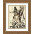 thumbnail image 1 of Arthur Rackham 2x Matted 20x24 Gold Ornate Framed Art Print 'Fasolt suddenly seizes Freia and drags her to one side with Fafner', 1 of 2