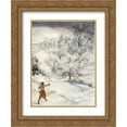 thumbnail image 1 of Arthur Rackham 2x Matted 20x24 Gold Ornate Framed Art Print 'Gawain's journey through the snowy landscape', 1 of 2