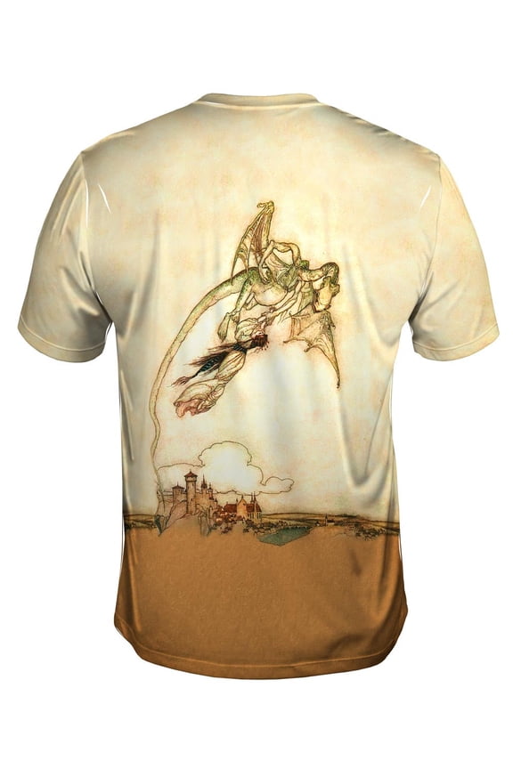 Arthur Rackham - Grimms Fairy Tales Dragon Illustration 1909 Mens T-Shirt All Over Print