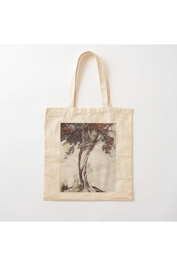 Arthur Rackham: The Hawthorne Tree Canvas Tote Bags, Reusable Shopping Bag