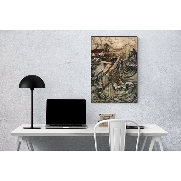 Arthur Rackham Undine 1909 Wall Art Famous Prints Museum Quality Fine Art Poster Arthur Rackham Reproduction, Unframed Paper Poster 8x10in