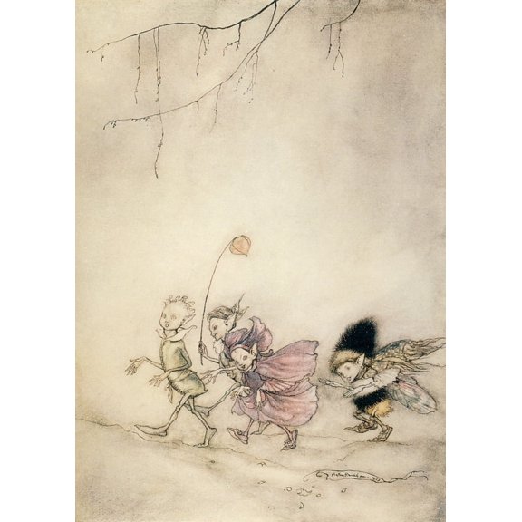 Arthur Rackhams Book of Pictures 1913 Elves Poster Print by Arthur Rackham