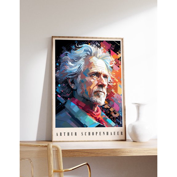 Arthur Schopenhauer Philosopher Print Bookworm Art