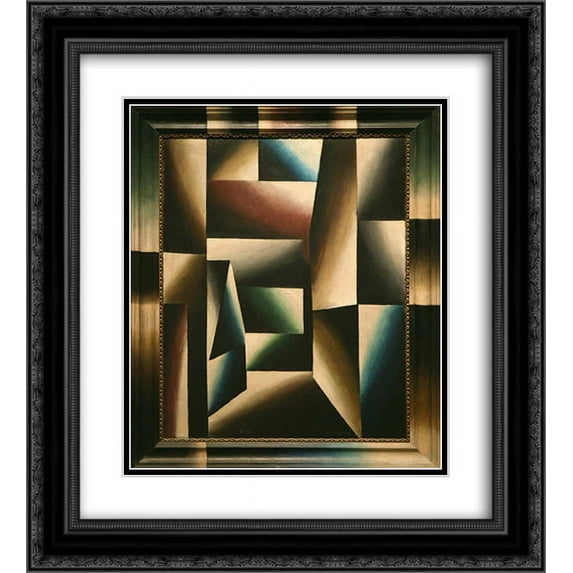 Arthur Segal 2x Matted 20x24 Black Ornate Framed Art Print 'Street in Heligoland II'