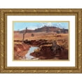 thumbnail image 1 of Arthur Streeton 14x11 Gold Ornate Wood Frame and Double Matted Museum Art Print Titled - The Creek (1925), 1 of 4