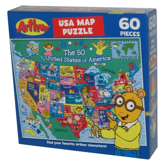 Arthur United States of America USA States 60pc Cra-Z-Art Map Puzzle