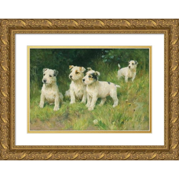 Arthur Wardle 24x18 Gold Ornate Framed and Double Matted Museum Art Print Titled - The Rising Generation