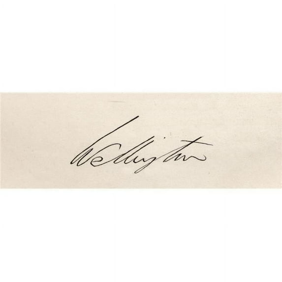 Arthur Wellesley, 1st Duke of Wellington, 1769-1852 Signature. British Soldier & Statesman From The Book -National Portrait Gallery Volume I- Published 1830 Poster Print, 25 x 8