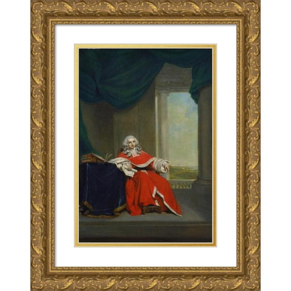 Arthur William Devis 11x14 Gold Ornate Wood Frame and Double Matted Museum Art Print Titled - Sir Robert Chambers (ca. 1789)