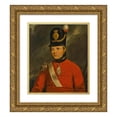thumbnail image 1 of Arthur William Devis 20x23 Gold Ornate Framed and Double Matted Museum Art Print Titled - Portrait of a Lieutenant of the 14th Buckinghamshire Regiment of Foot, 1 of 4