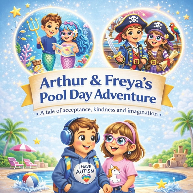 Arthur and Freya's Adventures Arthur and Freya's Pool Day Adventure: A tale of acceptance, kindness and imagination, (Paperback)