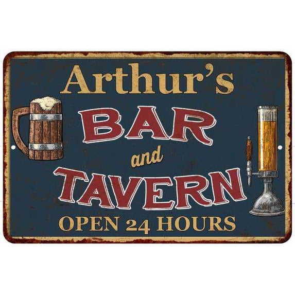 Arthur's Green Bar & Tavern Rustic Sign Decor 8x12 208120047493