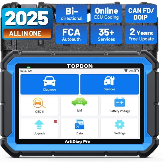 ArtiDiag Pro OBD2 Scanner Diagnostic Tool, Bidirectional Scan Tool with ECU Coding, 35+ Services, V.A.G Guided, FCA SGW, Can FD DoIP/All System Diagnosis