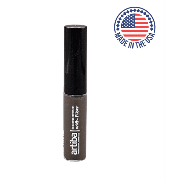 Artiba® Colored/Tinted Eyebrow Gel with Fiber MADE IN USA Black Brown