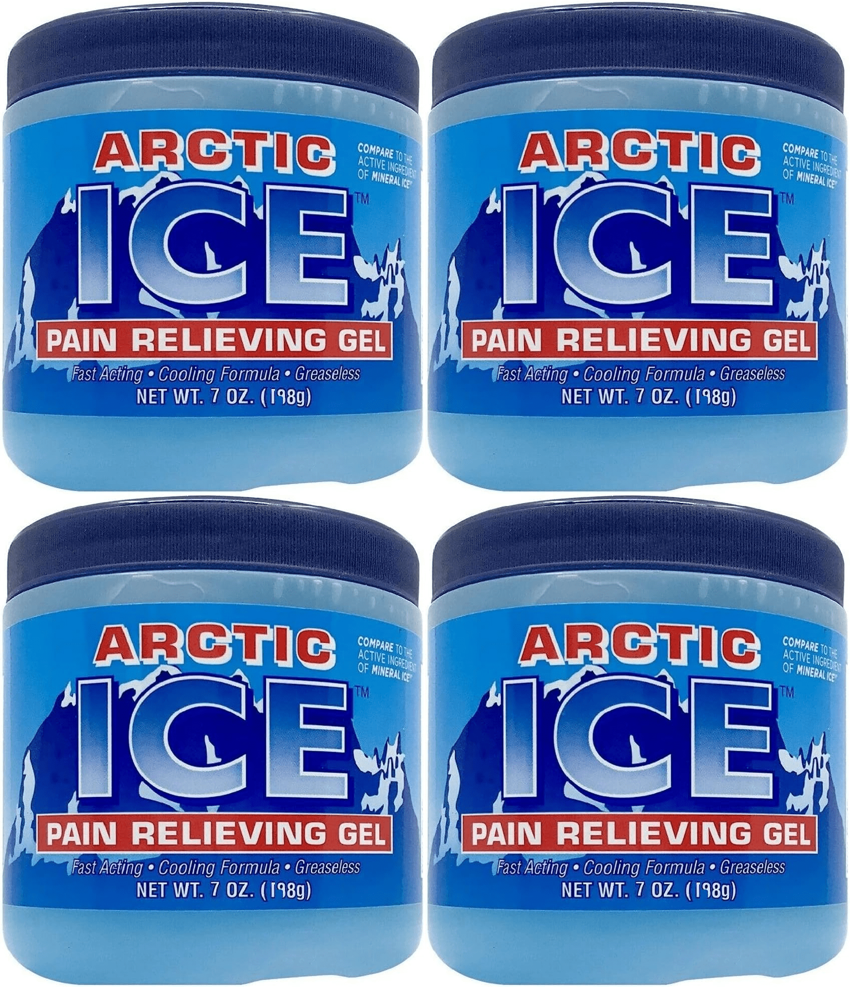 Artic Ice Pain Reliving Gel, 7 oz (4 Pack)