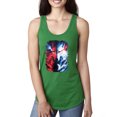 thumbnail image 1 of Artic Wolf Light Dark Good Bad Moon | Womens Animal Lover Jersey Racerback Tank Top, Kelly, Large, 1 of 4