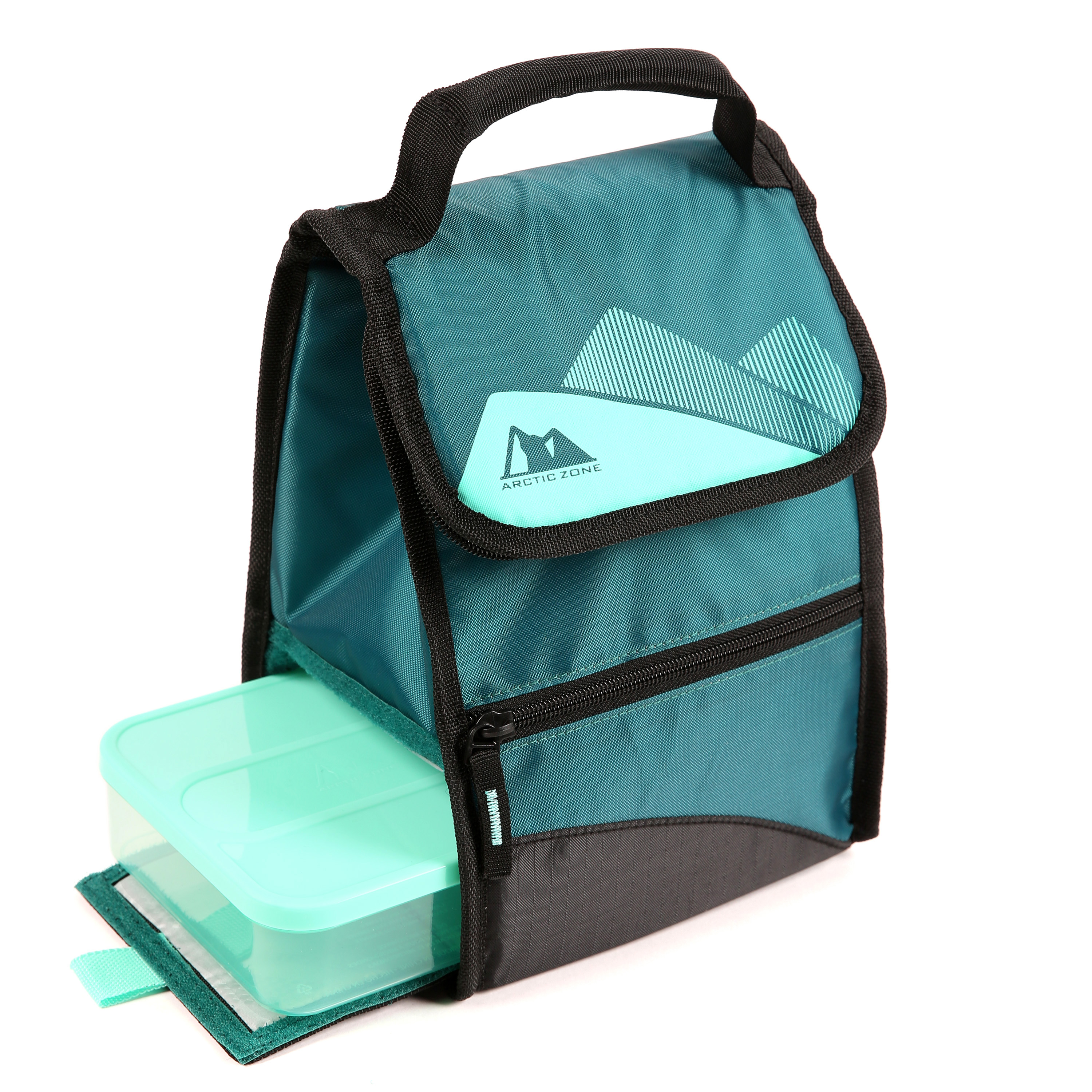 Artic Zone Reuseable Hi-Top Power Pack Polyester Insulated Lunch Bag Emerald/Mint - image 1 of 9