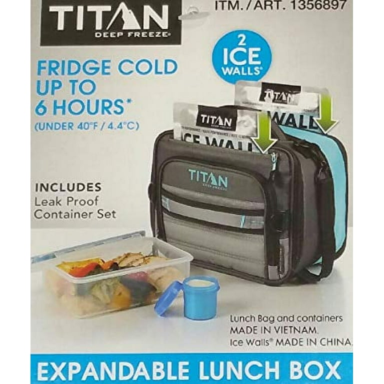 Arctic Zone Titan Deep Freeze Expandable Lunch Bag with Ice Walls -  Atlantic Blue