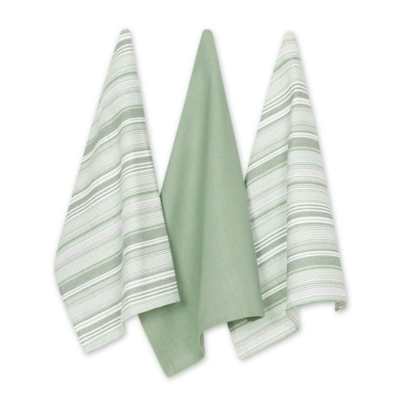 Artichoke Green Urban Stripe Dishtowel (Set of 3)