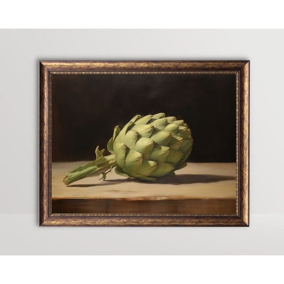 Artichoke, Still Life, French Country Aesthetic, Kitchen Wall Art Decor, Vintage Food Poster Antique Vegetable Print, Unframed Poster Size 16x24