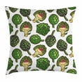 thumbnail image 1 of Artichoke Throw Pillow Cushion Cover, Hand Drawn Healthy Foods in Various Forms Organic Natural Gourmet Artwork Print, Decorative Square Accent Pillow Case, 20 X 20 Inches, Fern Green, by Ambesonne, 1 of 2