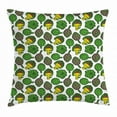 thumbnail image 1 of Artichoke Throw Pillow Cushion Cover, Vivid Colored Artichokes Cooking Food Eating Groceries Vegan Options, Decorative Square Accent Pillow Case, 16 X 16 Inches, Yellow and Fern Green, by Ambesonne, 1 of 2