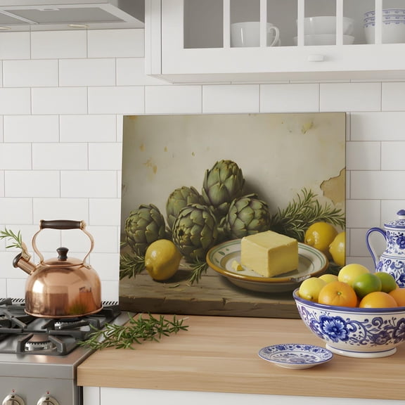 Artichoke Tuscan Kitchen Wall Art, Unframed Paper Poster 24x36in