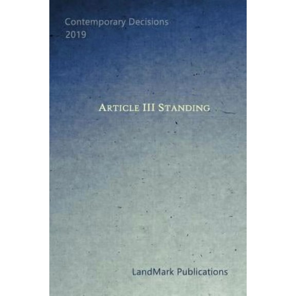 Article III Standing Paperback