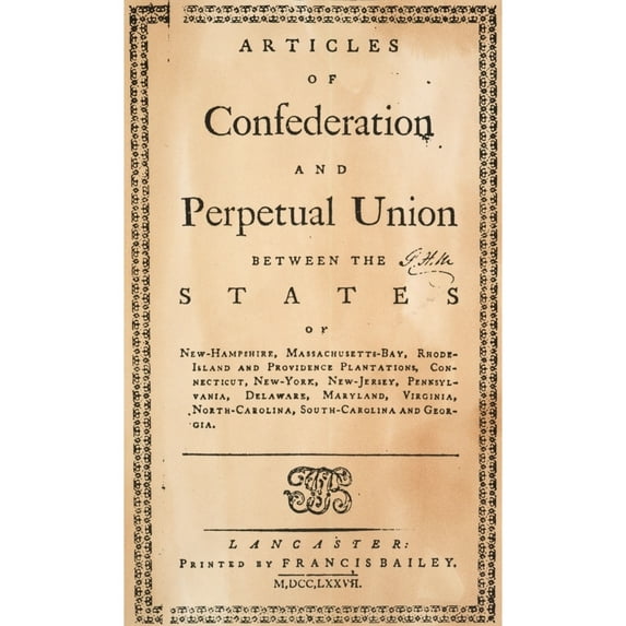 Articles Of Confederation. /Ntitle Page Of The First Printed Copy, 1777. Poster Print by (24 x 36)