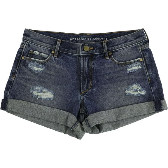 Articles of Society Womens Behy Casual Denim Shorts, Blue, 30