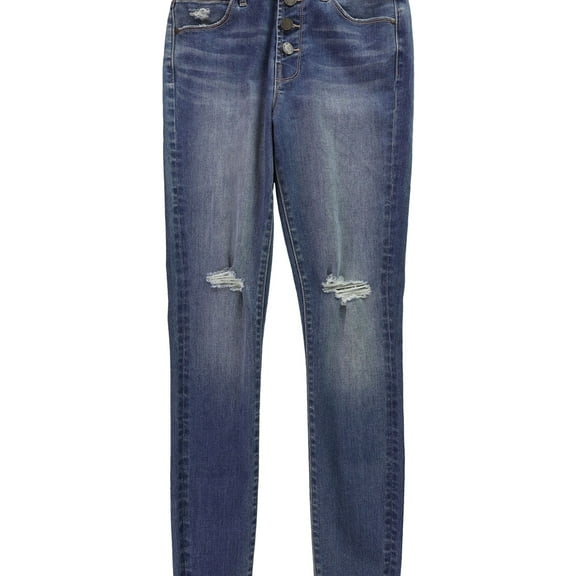 Articles of Society Womens Britney High Rise Straight Leg Jeans, Blue, 27