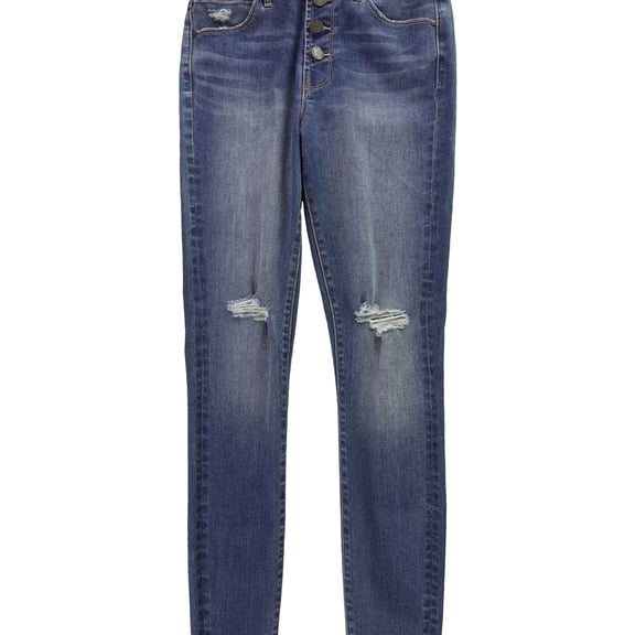 Articles of Society Womens Brittney High Rise Straight Leg Jeans, Blue, 26