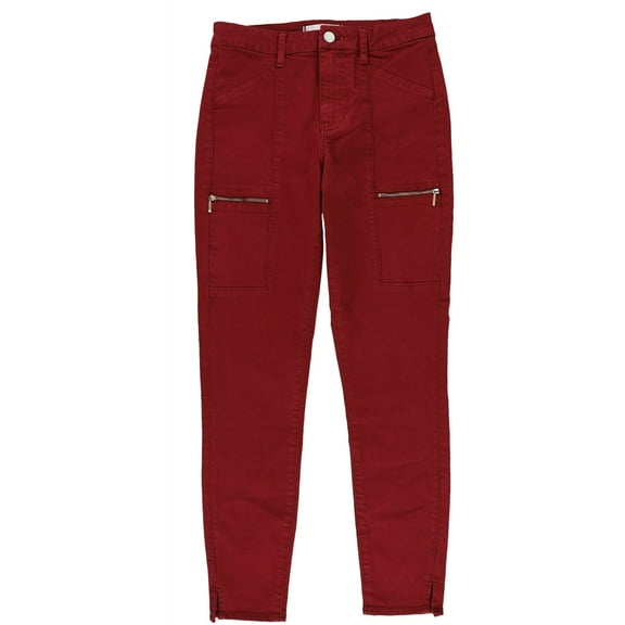 Articles of Society Womens Carlyon High Rise Straight Leg Jeans, Red, 29