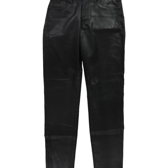 Articles of Society Womens Coated Skinny Fit Jeans, Black, 24