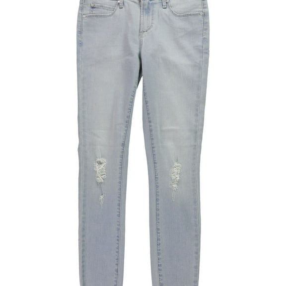 Articles of Society Womens Crop Carly Straight Leg Skinny Fit Jeans, Blue, 27