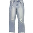 thumbnail image 1 of Articles of Society Womens Distressed High-Rise Loose Fit Jeans, Blue, 26 Regular, 1 of 3