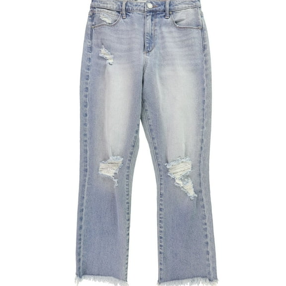 Articles of Society Womens Distressed High-Rise Loose Fit Jeans, Blue, 26 Regular