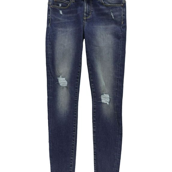 Articles of Society Womens Distressed Skinny Fit Jeans, Blue, 26