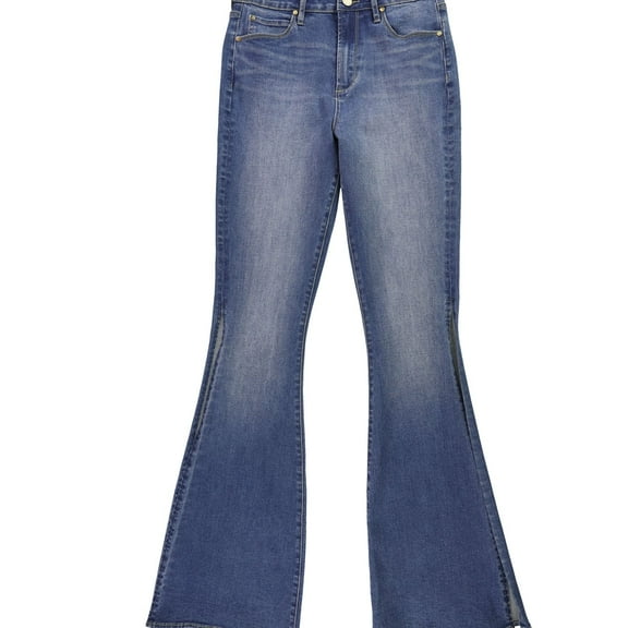 Articles of Society Womens Faded Flared Jeans, Blue, Juniors, 3