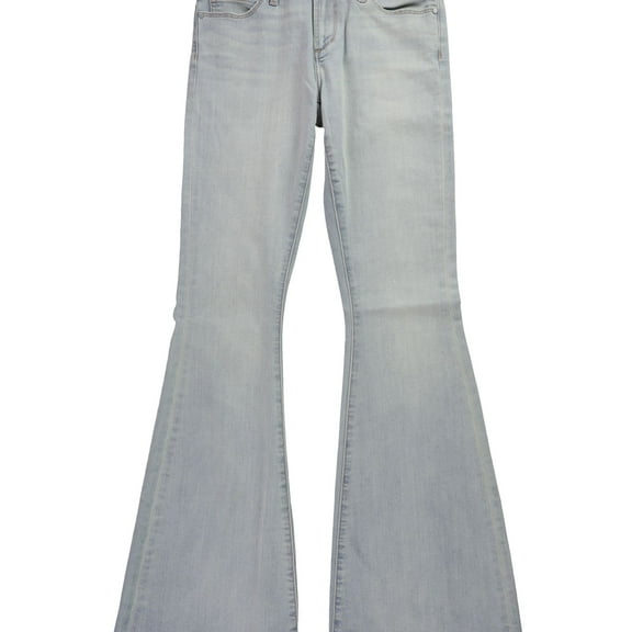 Articles of Society Womens Faith Raw Hem Flared Jeans, Blue, 28