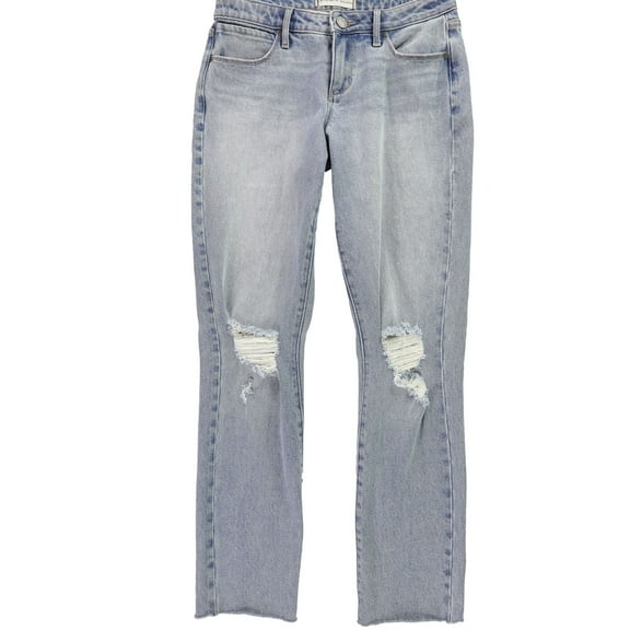 Articles of Society Womens Frayed Hem Straight Leg Jeans, Blue, 26
