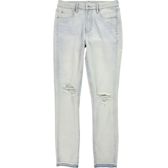 Articles of Society Womens Frayed Hem Straight Leg Jeans, Blue, 26