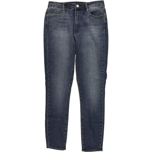 Articles of Society Womens Heather High Rise Cropped Jeans, Blue, 27