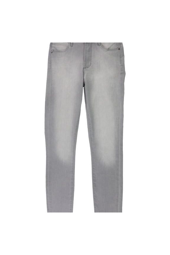 Womens Heather Raw Hem Stretch Jeans, Grey, 26