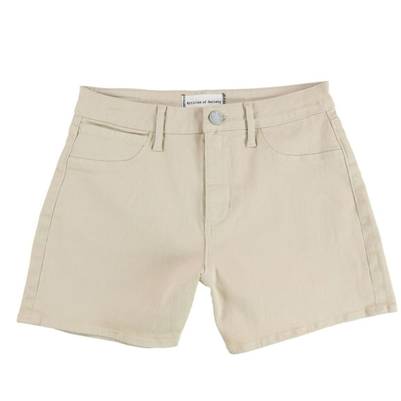 Articles of Society Womens High Rise Casual Denim Shorts, Brown, 26
