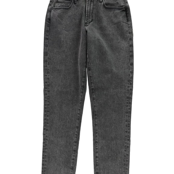 Articles of Society Womens High Rise Rene Straight Leg Jeans, Black, 28