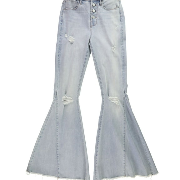 Articles of Society Womens High Waisted Flared Jeans, Blue, 26