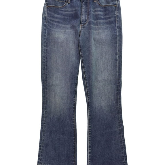 Articles of Society Womens Lodon High Rise Flared Cropped Jeans, Blue, 26