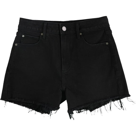 Articles of Society Womens Meredith Casual Denim Shorts, Black, 26